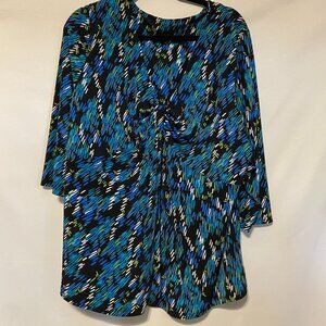 COLORFUL, VIBRANT TOP, SIZE 3X